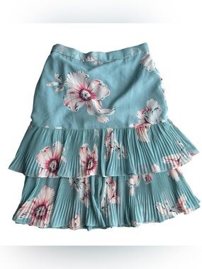 Ann Taylor Pleated Floral Skirt